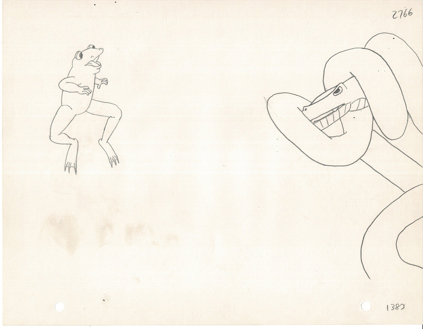 Little Froggy Production Animation Cel and Drawing DMI Ivanick 1970s/80s 66