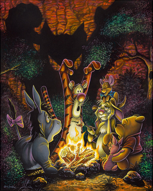 Winnie the Pooh Walt Disney Fine Art Craig Skaggs Signed Limited Edition of 195 Print on Canvas "Tigger's Spooky Tale"
