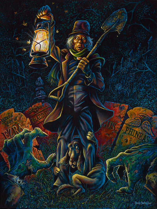 Haunted Mansion Walt Disney Fine Art Craig Skaggs Signed Limited Edition of 195 Print on Canvas "The Caretaker"