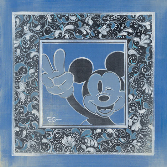 Mickey Mouse Disney Fine Art Dom Corona Signed Limited Edition of 95 on Canvas "Rodeo Round-Ears"
