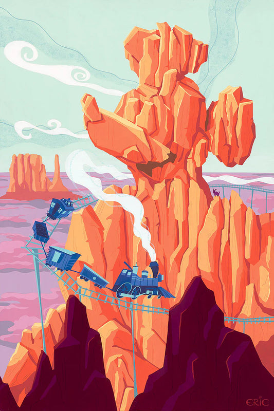 Mickey Mouse Walt Disney Fine Art Eric Doggett Signed Limited Edition of 50 Print on Canvas "Valley of the Mouse"