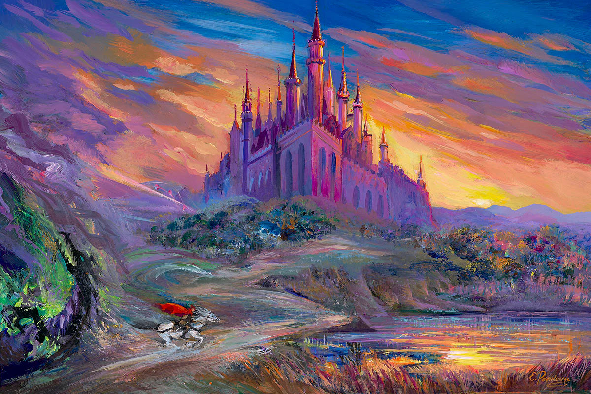 Sleeping Beauty Walt Disney Fine Art Elena Penkova Signed Limited Edition of 95 Canvas Print Journey to the Sleeping Princess