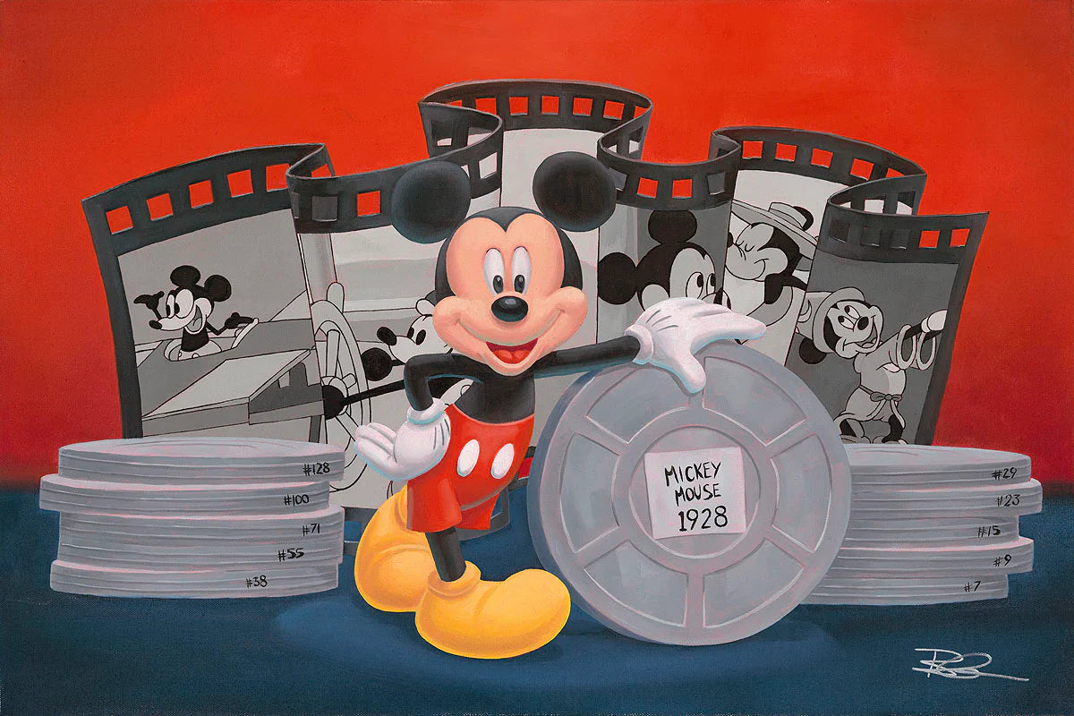 Mickey Mouse Disney Fine Art Ben Olson Signed Limited Edition of 25 Print on Canvas "Icons of Animation - Mickey"