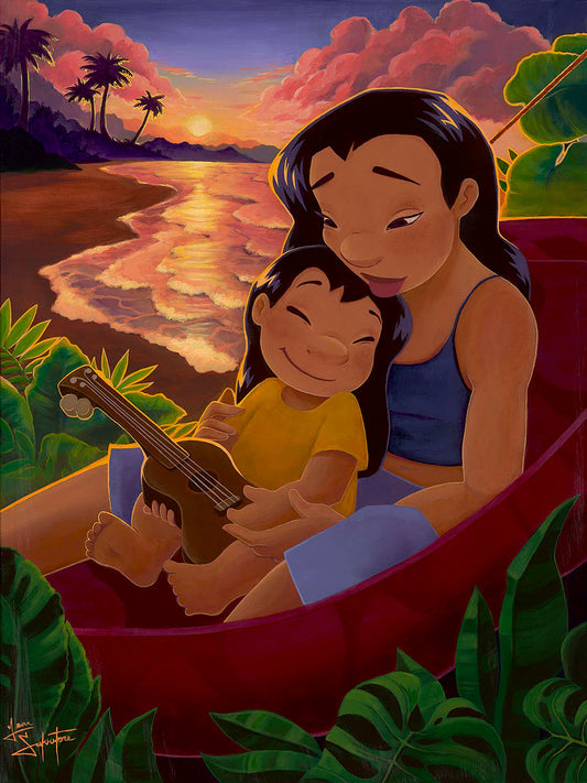 Lilo & Stitch Walt Disney Fine Art Jean Salvatore Signed Limited Edition of 50 Print on Canvas The Love of a Sister