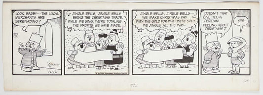 Sir Bagby Rick Hackney and Bill Hackney Original Ink Daily Comic Strip Art Signed BB06