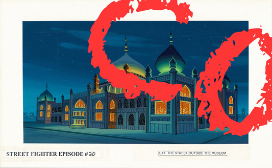 Street Fighter Hand Painted Background KEY Used to Make Cartoon Episode 1995-1997 Capcom A-6