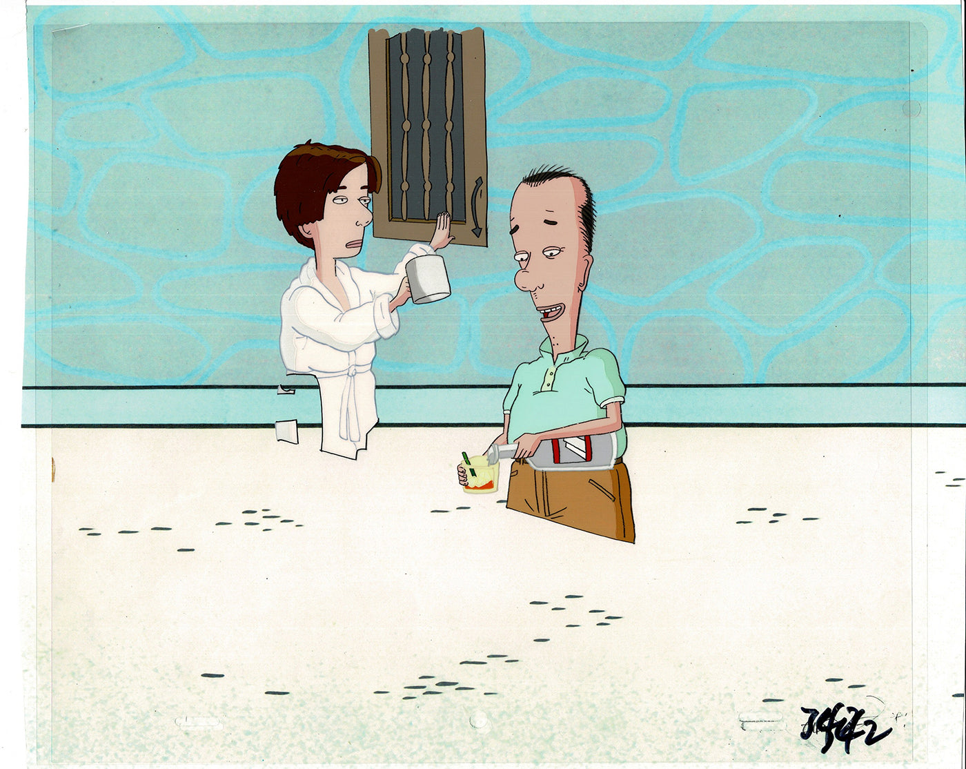David Spade Production Cel and Drawing from Sammy Production TV Cartoon SNL Alum 2000 C-06