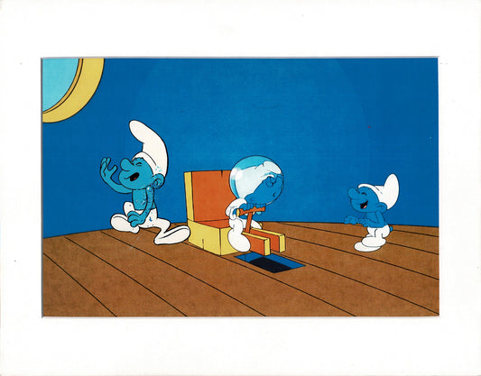 Smurfs Smurf PILOT Grouchy Production Animation Cel Hanna Barbera 1981 See Below P6