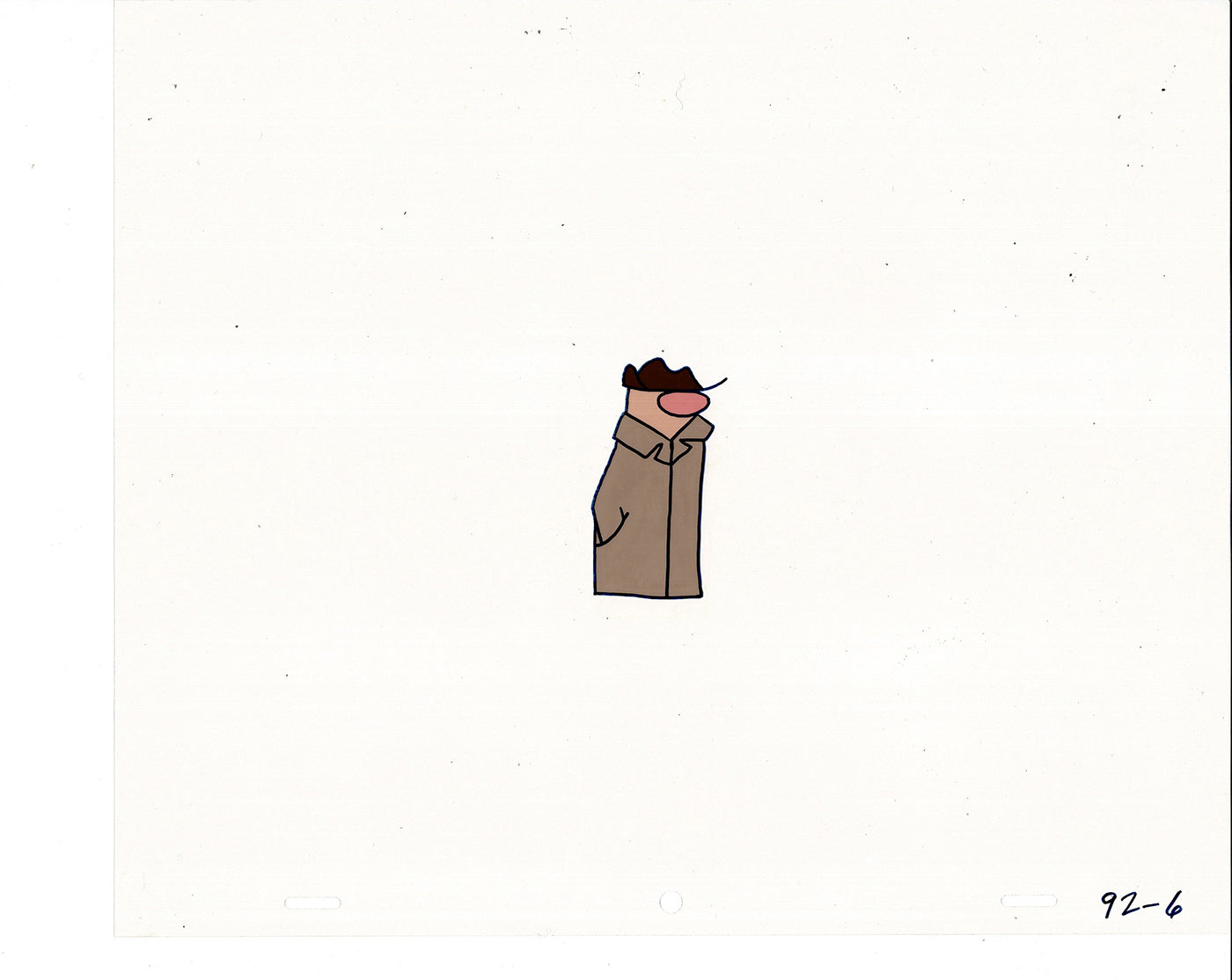 Sesame Street Cel and Drawing Detective The Heavyweight Production Cartoon Ivanick 1989 B-06
