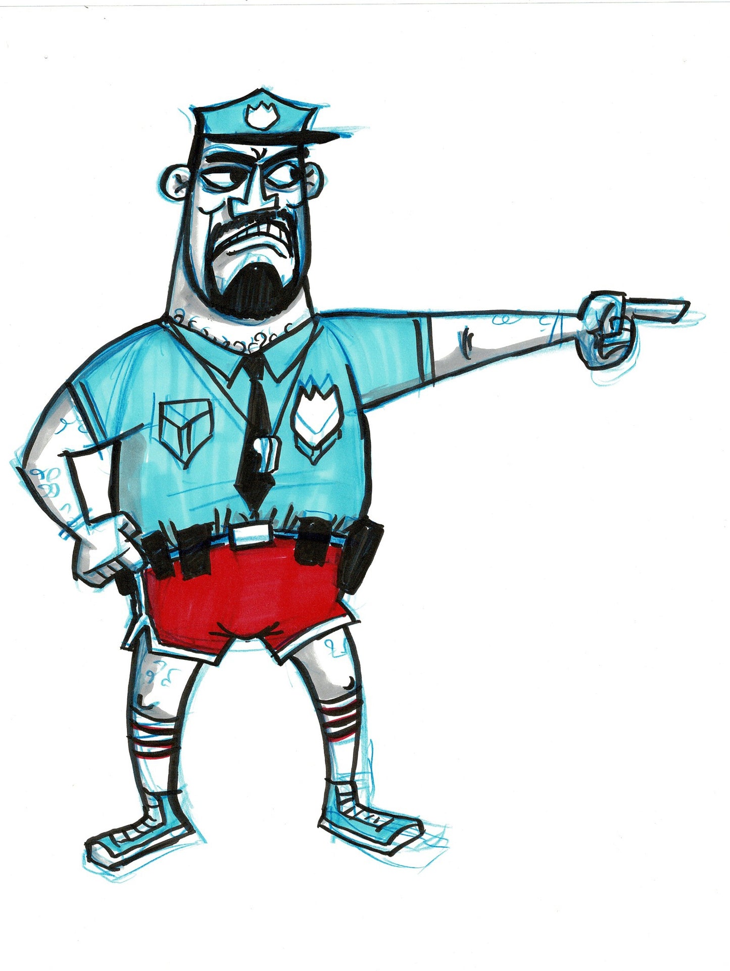 Cloudy with a Chance of Meatballs Production Character Drawing Earl 2009 5
