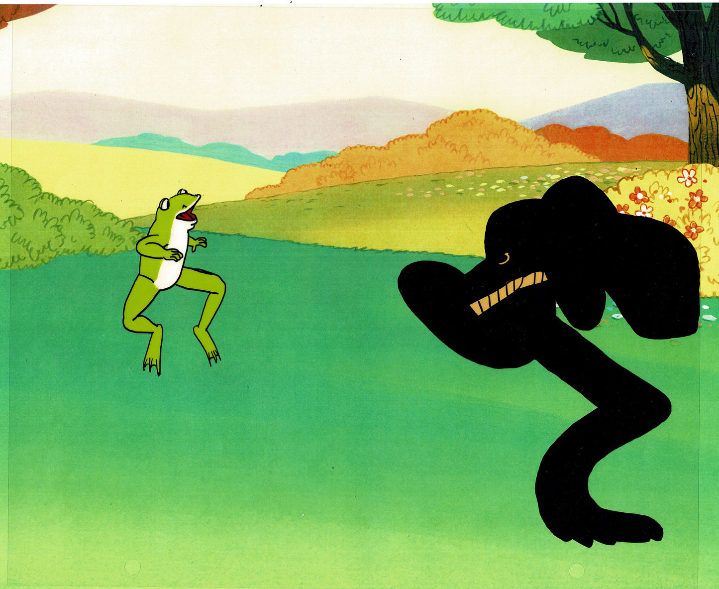 Little Froggy Production Animation Cel and Drawing DMI Ivanick 1970s/80s 70