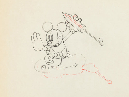 Mickey Mouse 1935 Original Production Animation Cel Drawing from Disney Mickey's Garden 73