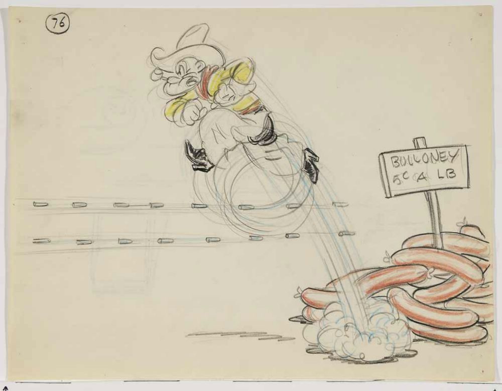 Popeye 1952 Original Animation Production Storyboard from Famous Studios 76