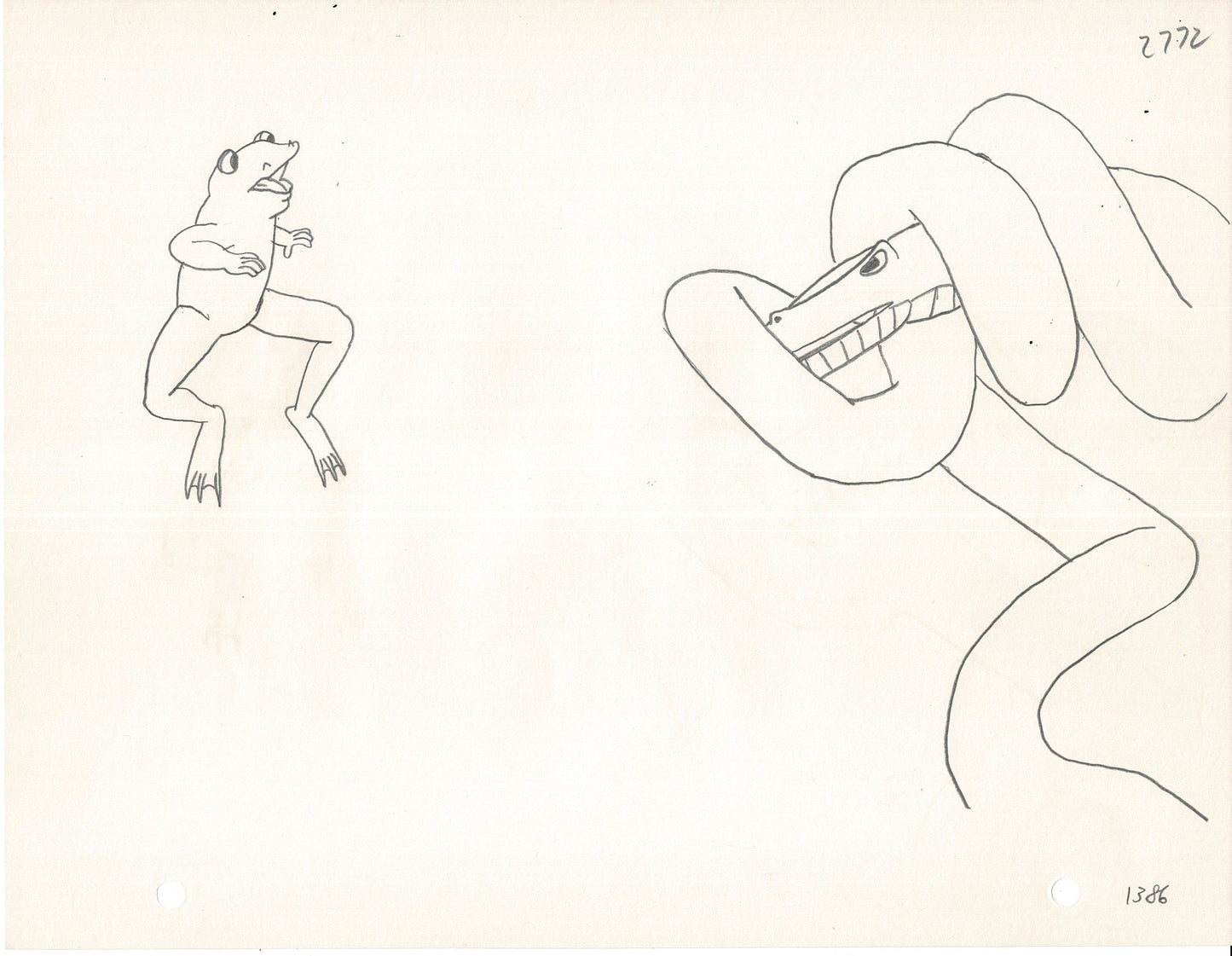 Little Froggy Production Animation Cel and Drawing DMI Ivanick 1970s/80s 76