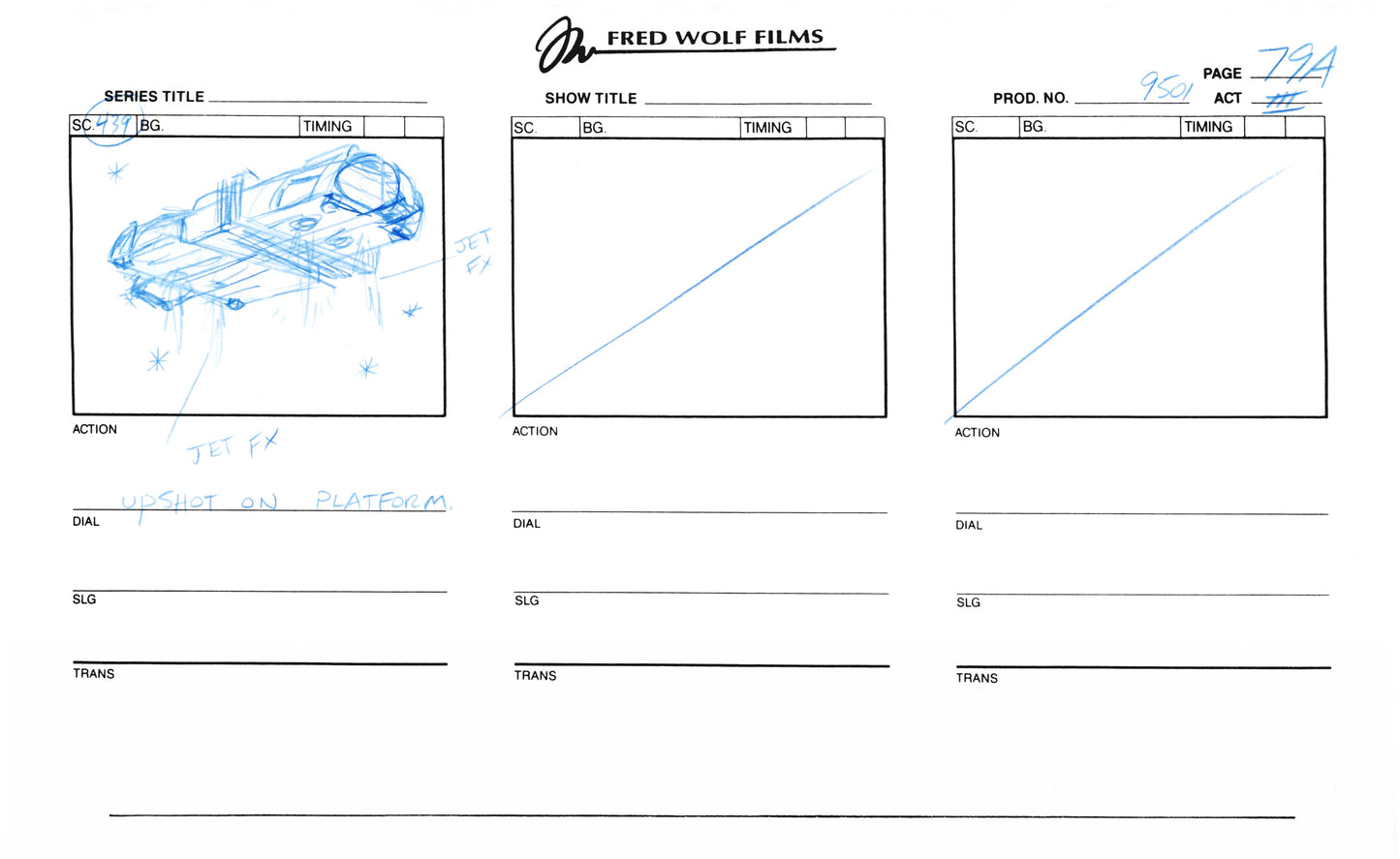 Teenage Mutant Ninja Turtles TMNT Original Production Animation Storyboard 1995 U3-79A