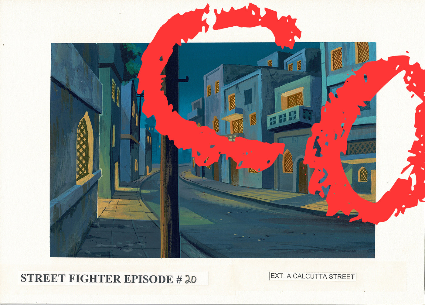 Street Fighter Hand Painted Background KEY Used to Make Cartoon Episode 1995-1997 Capcom A-7
