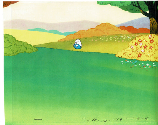 Smurfs Original Production Animation Cel Hanna Barbera 1980s Z-07