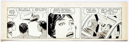 Sam Leff Davy Jones Orig Ink Daily Newspaper Comic Strip Art Signed 1966 CD07
