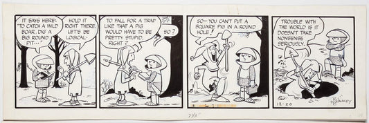 Sir Bagby Rick Hackney and Bill Hackney Original Ink Daily Comic Strip Art Signed BB07