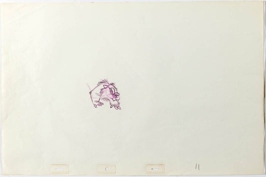 Fox and the Hound Mr Digger 2 Disney Production Animation Cel Drawings 1981 7-8