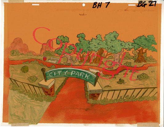 Broom Hilda Production Animation Background Fabulous Funnies from Filmation 1978 A-07