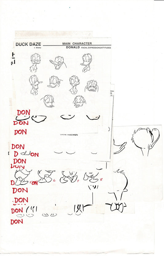 Quack Pack Disney TV Production Model Copy Flipper from Animator Wendell Washer's Estate 1996 7