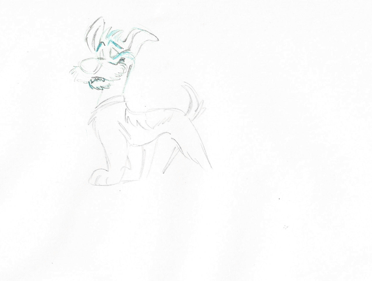Oliver & Company 1988 DODGER Walt Disney Original Production Animation Drawing A81