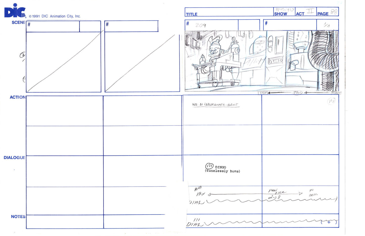 Sonic Underground Huge Hand-Drawn Production Storyboard 1999 from DIC Used to Make the Cartoon Pg 88