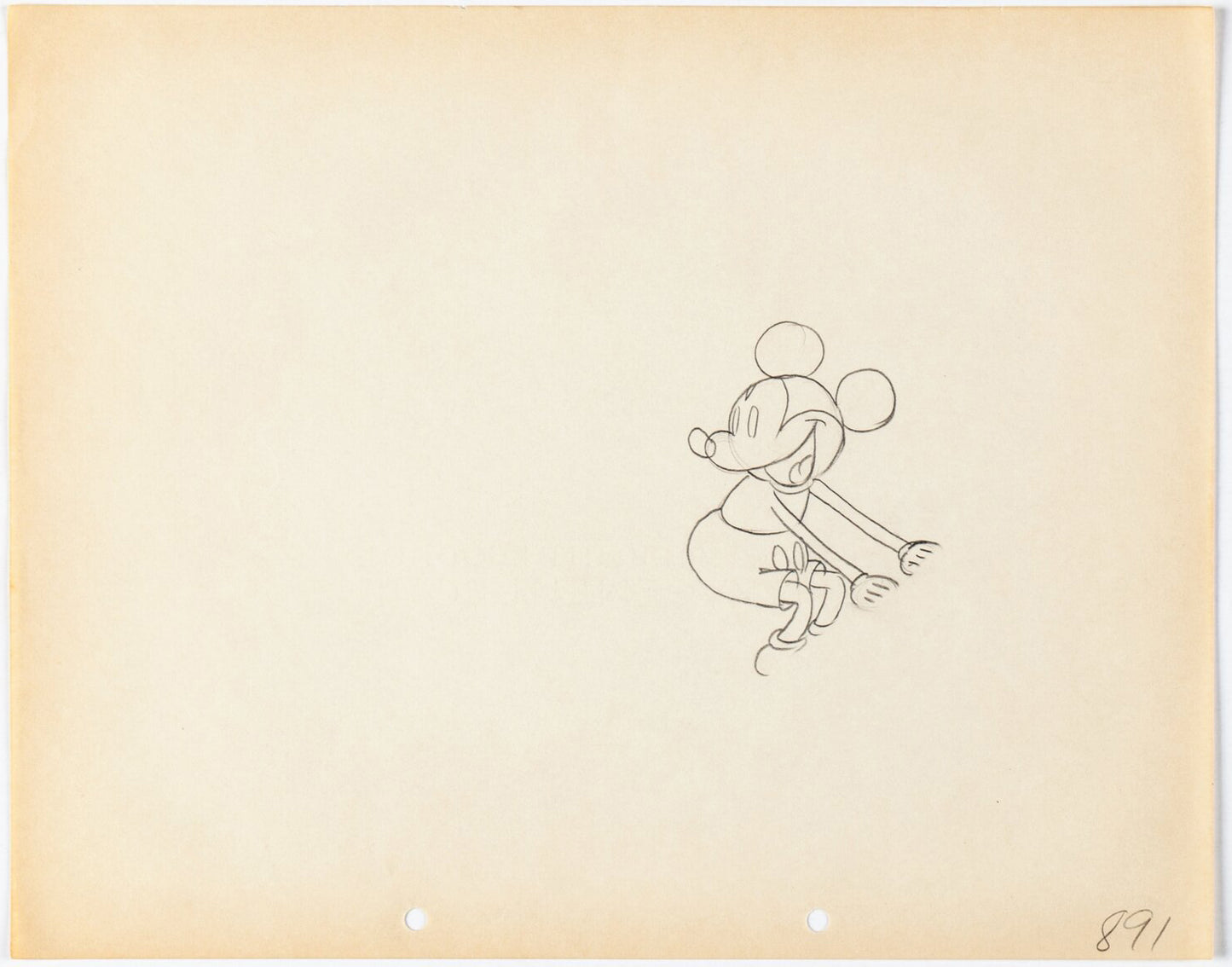 Mickey Mouse 1933 Original Production Animation Cel Drawing from Disney Puppy Love 891
