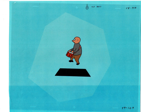 Sesame Street Cel and Drawing Detective Anticipation Production Cartoon Ivanick 1989 ES08