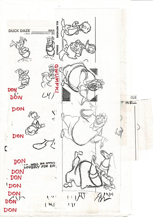 Quack Pack Disney TV Production Model Copy Flipper from Animator Wendell Washer's Estate 1996 8