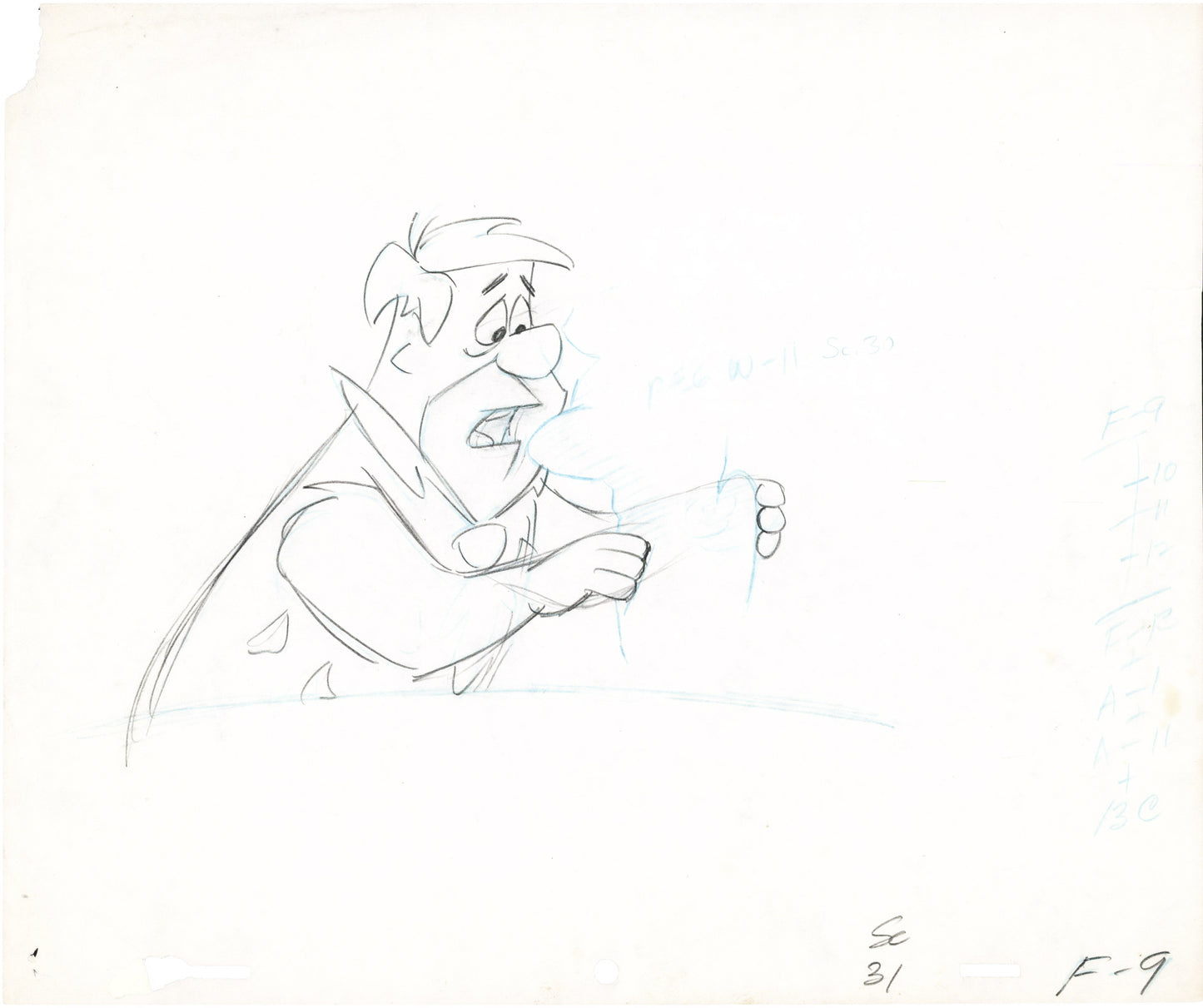 The Flintstones The Frankenstones Animation Art Cel Drawing from Hanna-Barbera 1980-1 B-8