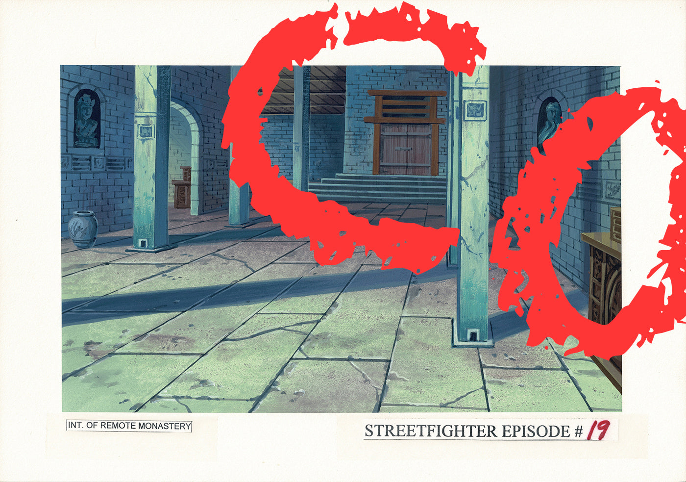 Street Fighter Hand Painted Background KEY Used to Make Cartoon Episode 1995-1997 Capcom A-8