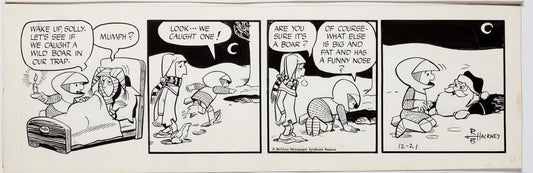Sir Bagby Rick Hackney and Bill Hackney Original Ink Daily Comic Strip Art Signed BB08