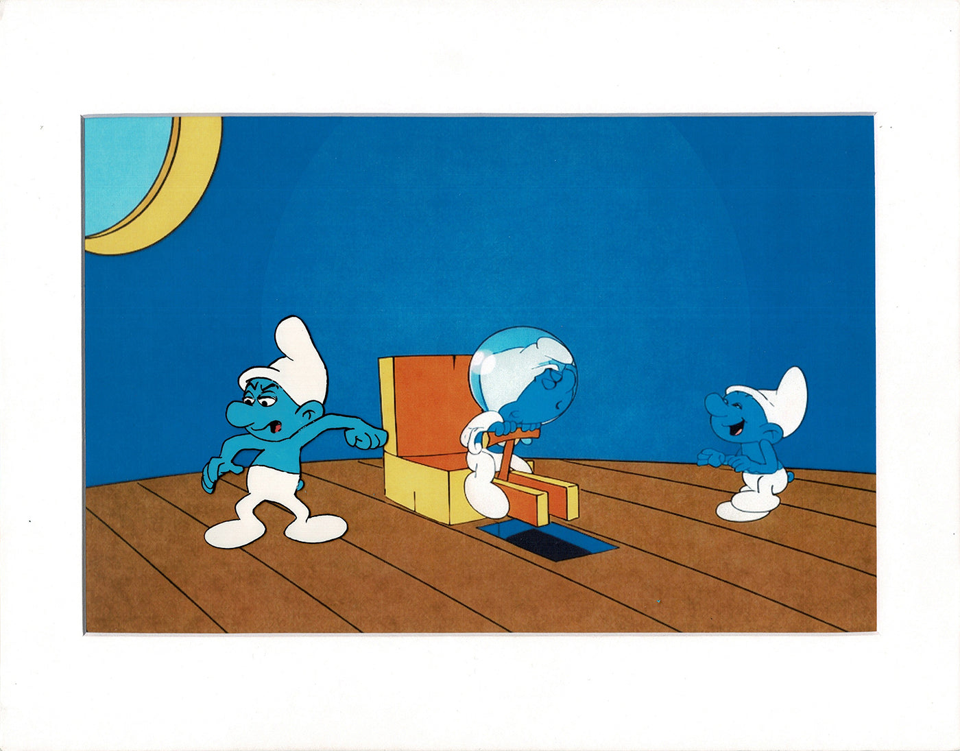Smurfs Smurf PILOT Grouchy Production Animation Cel Hanna Barbera 1981 See Below P8