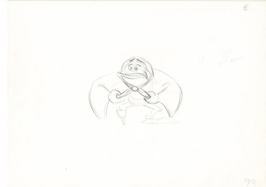 The Great Mouse Detective Fidget the Bat Walt Disney Production Animation Drawing 1986 A93