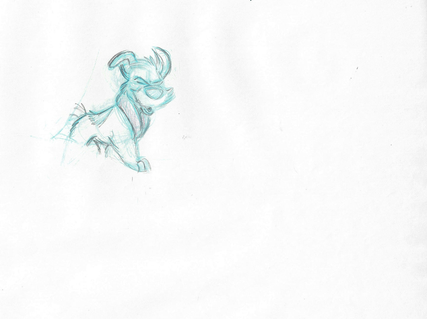 Oliver & Company 1988 DODGER Walt Disney Original Production Animation Drawing B93