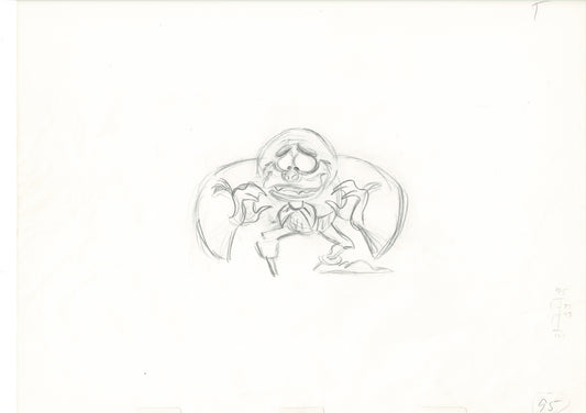 The Great Mouse Detective Fidget the Bat Walt Disney Production Animation Drawing 1986 A95