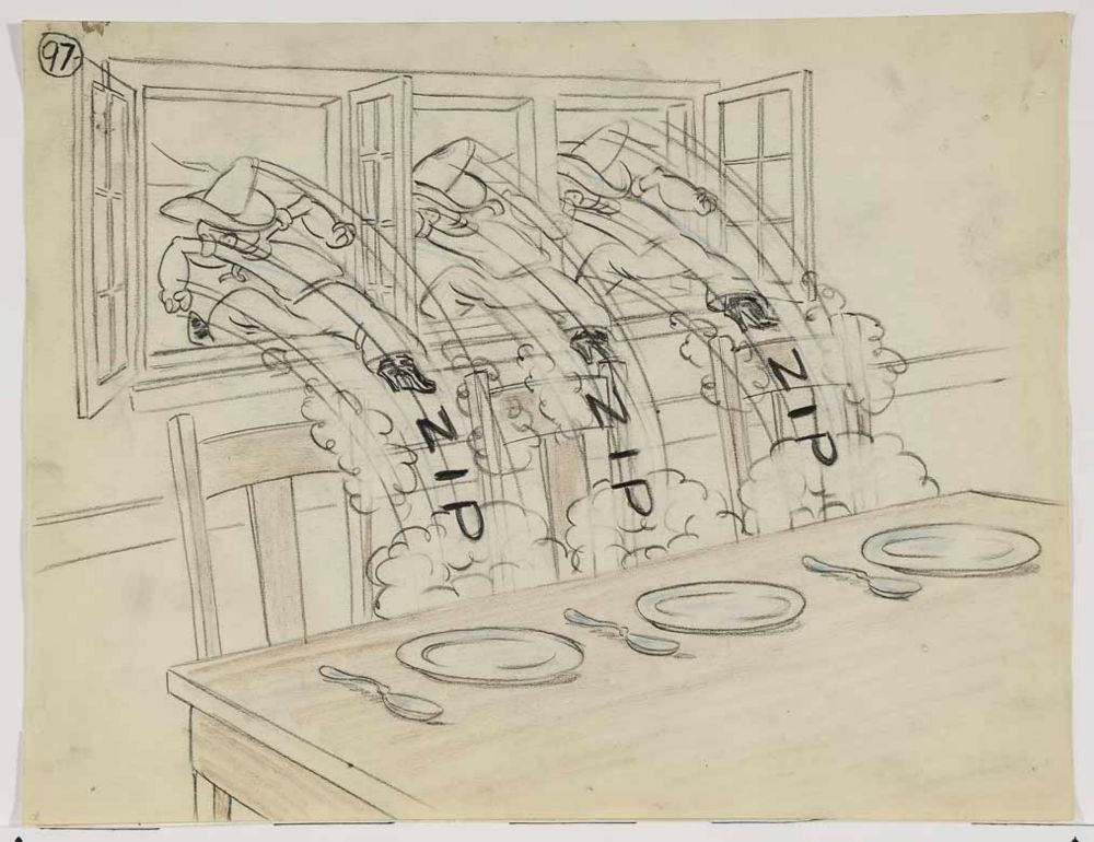 Popeye 1952 2 LOT Original Animation Production Storyboard from Famous Studios 947