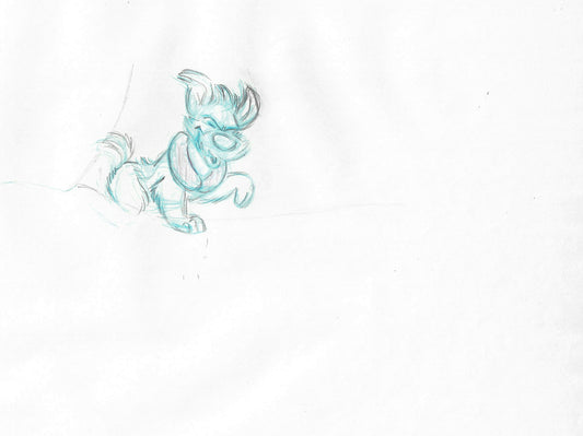 Oliver & Company 1988 DODGER Walt Disney Original Production Animation Drawing B97