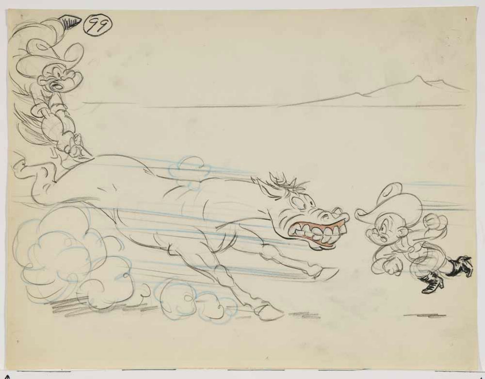 Popeye 1952 2 LOT Original Animation Production Storyboard from Famous Studios 991