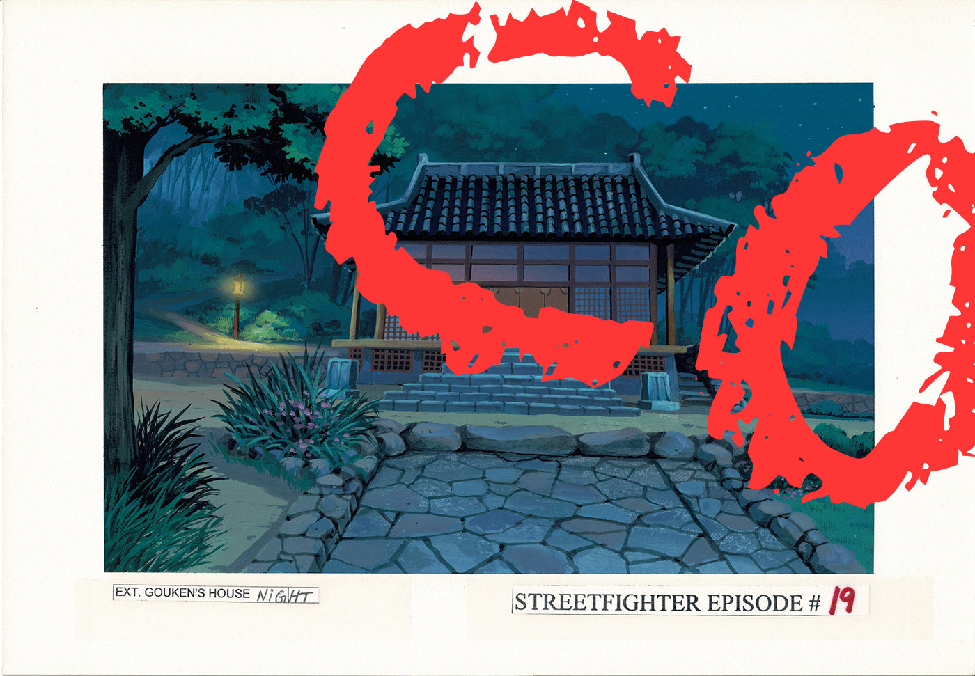 Street Fighter Hand Painted Background KEY Used to Make Cartoon Episode 1995-1997 Capcom A-9