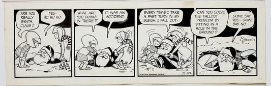 Sir Bagby Rick Hackney and Bill Hackney Original Ink Daily Comic Strip Art Signed BB09