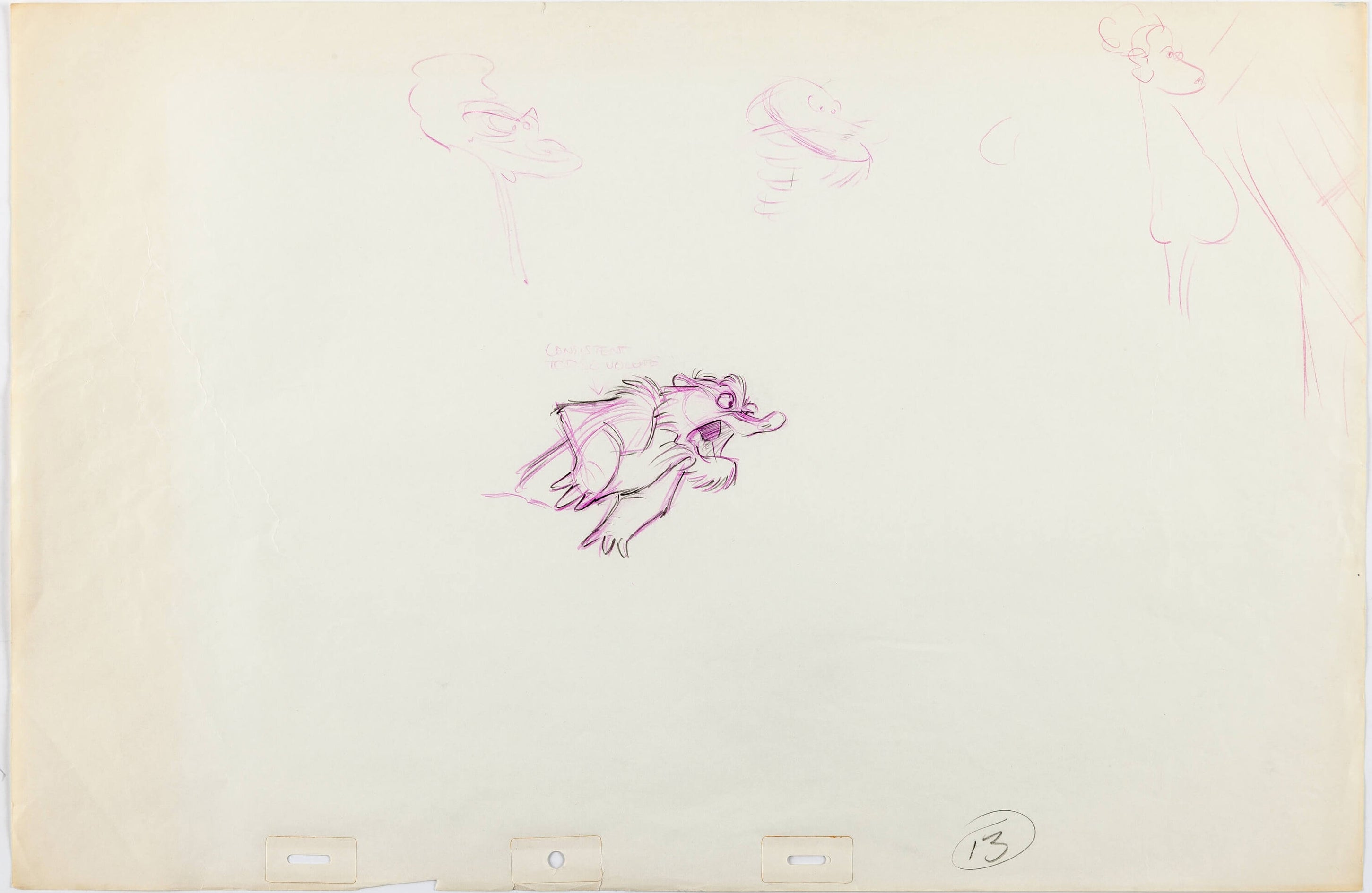 Fox and the Hound Mr Digger 2 Disney Production Animation Cel