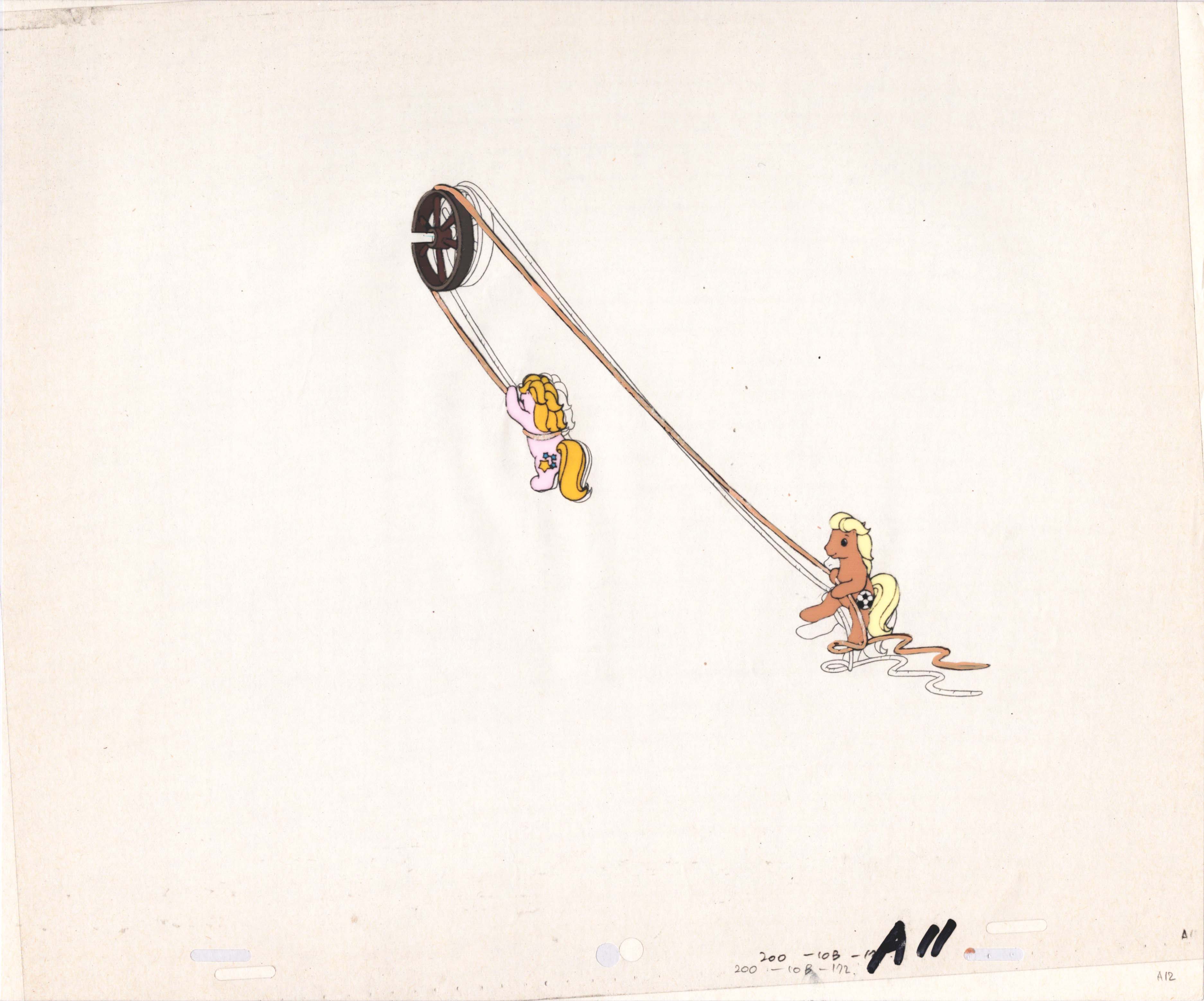 Sunbow Animation Style My Little Pony Original Production Animation Cel Hasbro Sunbow 1980s o ...