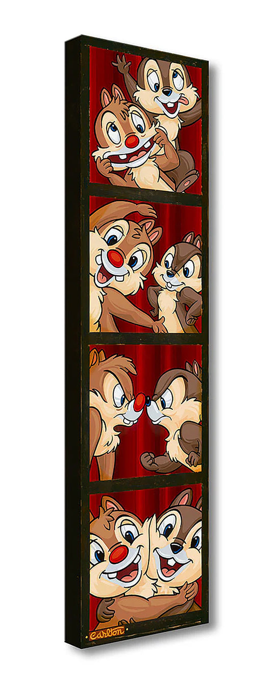 Chip & Dale Walt Disney Fine Art Trevor Carlton Ltd Ed of 1500 TOC Treasures on Canvas Print "A Couple of Nutty Chipmunks"