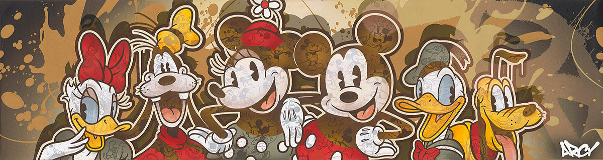 Mickey Mouse Walt Disney Fine Art ARCY Signed Limited Edition Print of 195 on Canvas - Time for Friends - Regular Edition