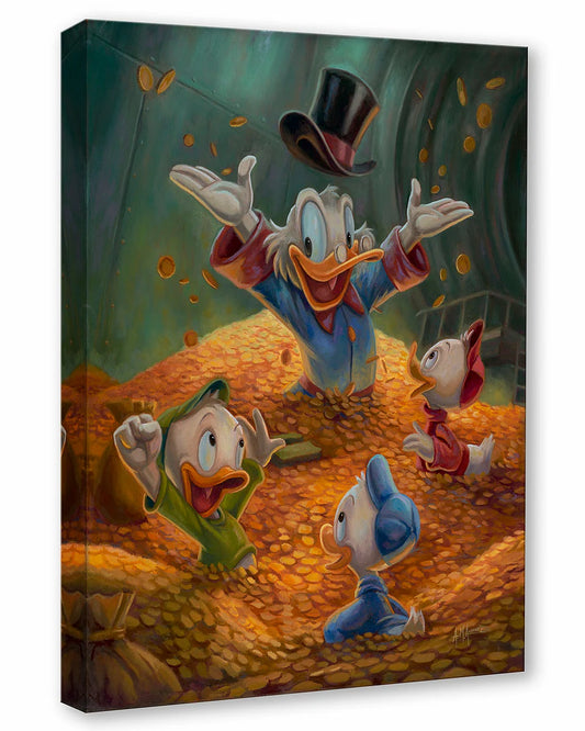 Ducktales Walt Disney Fine Art Angel Alvarez Limited Edition of 1500 TOC Treasures on Canvas Print Uncle Scrooge's Greatest Treasure