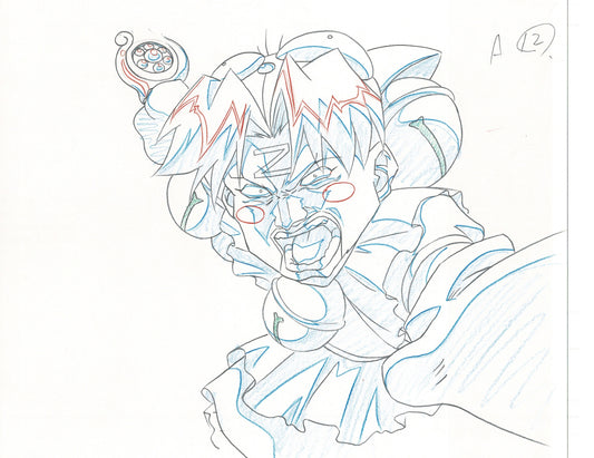 Excel Saga Anime Lot of 2 Production Animation Cel Drawings 2000 AE-15