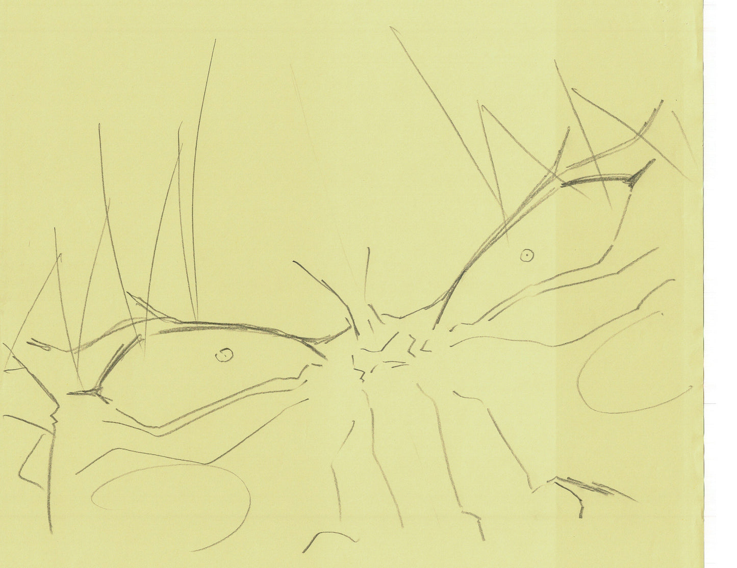 Excel Saga Anime Lot of 2 Production Animation Cel Drawings 2000 AE-19